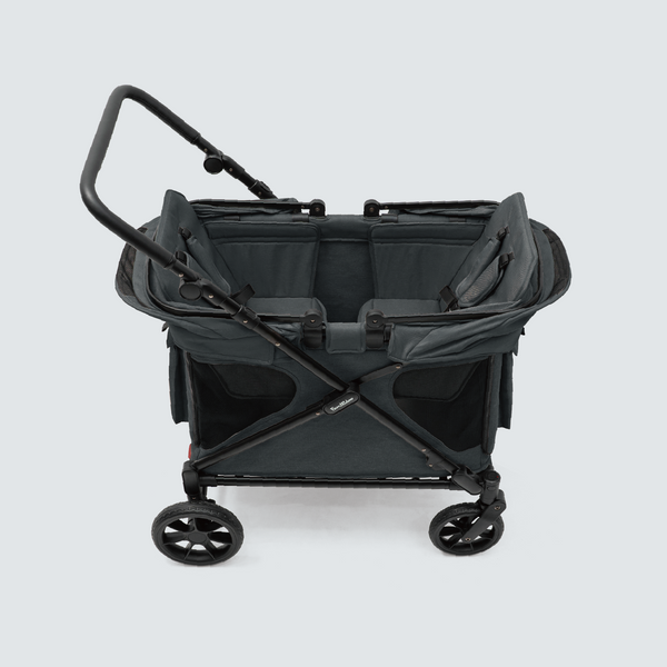 double baby trend wagon Familidoo Q2 Multi-Use Kids Wagon Stroller – Foldable, Lightweight & All-Terrain for Kids & Pets – 5-Point Safety Harness, Rain Cover & Compact Travel Design – Up to 132 lbs (Charcoal Gray) –