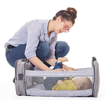 Portable Travel Diaper Bag and Baby Cot | 2 in 1 Design Familidoo