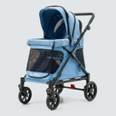 Q1 2.0 Stroller Wagon | Denim Blue, Included Rain Cover And Travel Bag