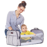 Portable Travel Diaper Bag and Baby Cot | 2 in 1 Design Familidoo