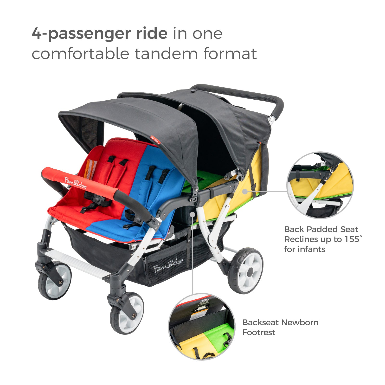 4 seat stroller quad stroller
