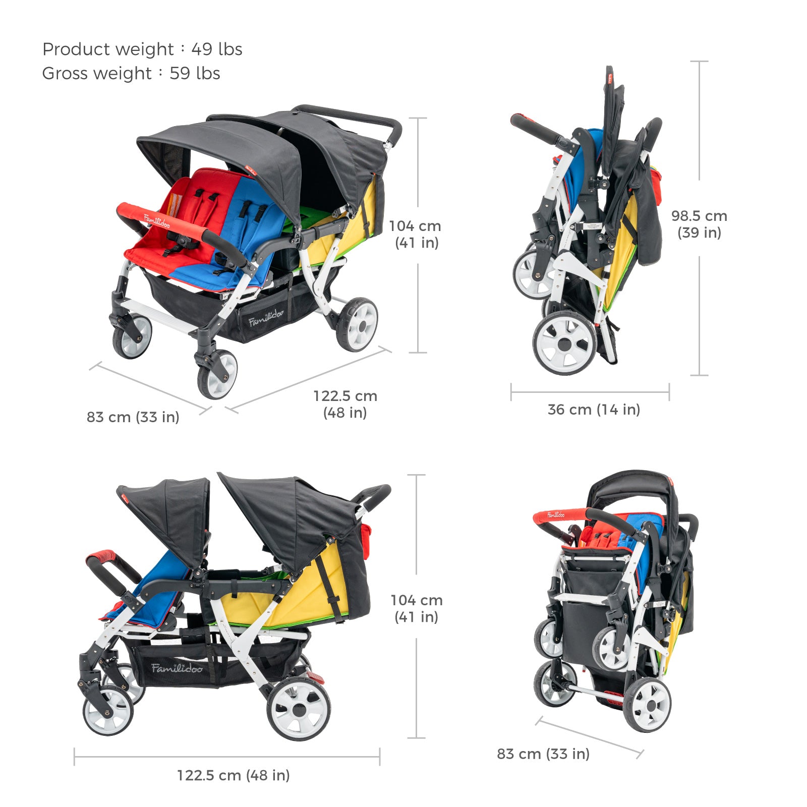 4 seat stroller quad stroller