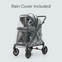 Q1 2.0 Stroller Wagon | Charcoal Gray, Included Rain Cover And Travel Bag
