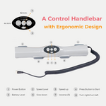 Components description for ergonomic control handle bar