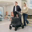 Q1 2.0 Stroller Wagon | Charcoal Gray, Included Rain Cover And Travel Bag