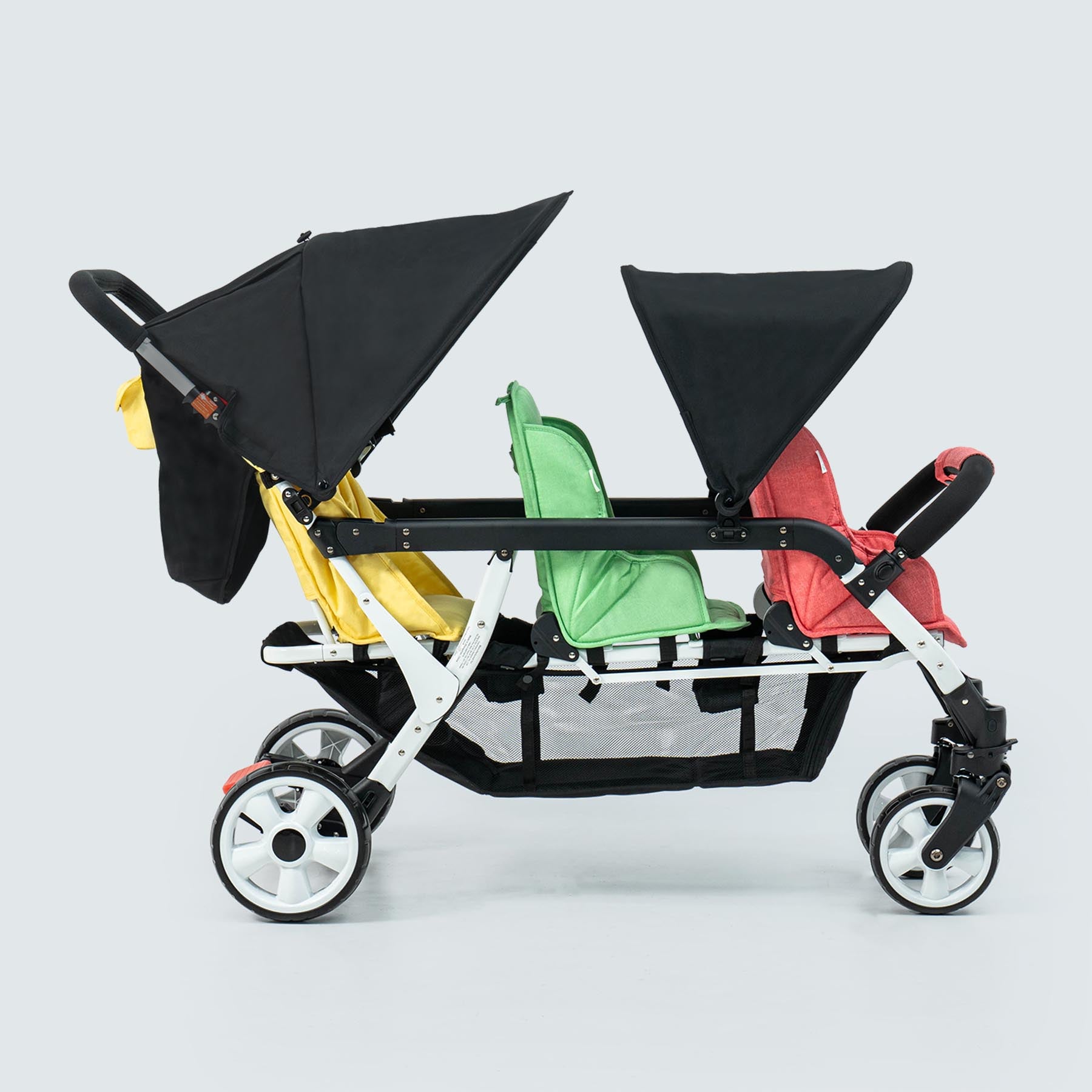 3 in 1 double stroller H3E 3-Seater Stroller ( Multi-Color )