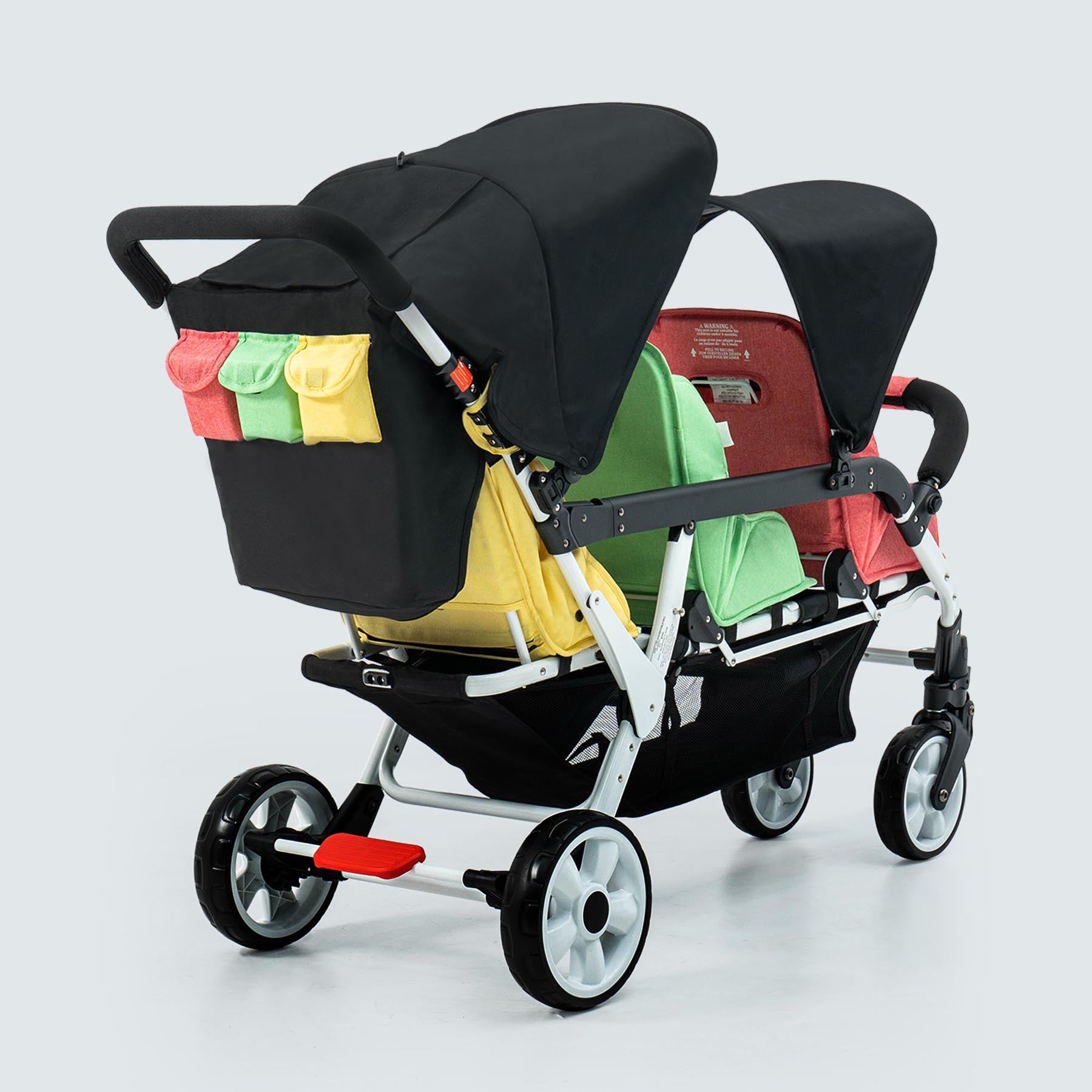 double stroller 3 wheels H3E 3-Seater Stroller ( Multi-Color )