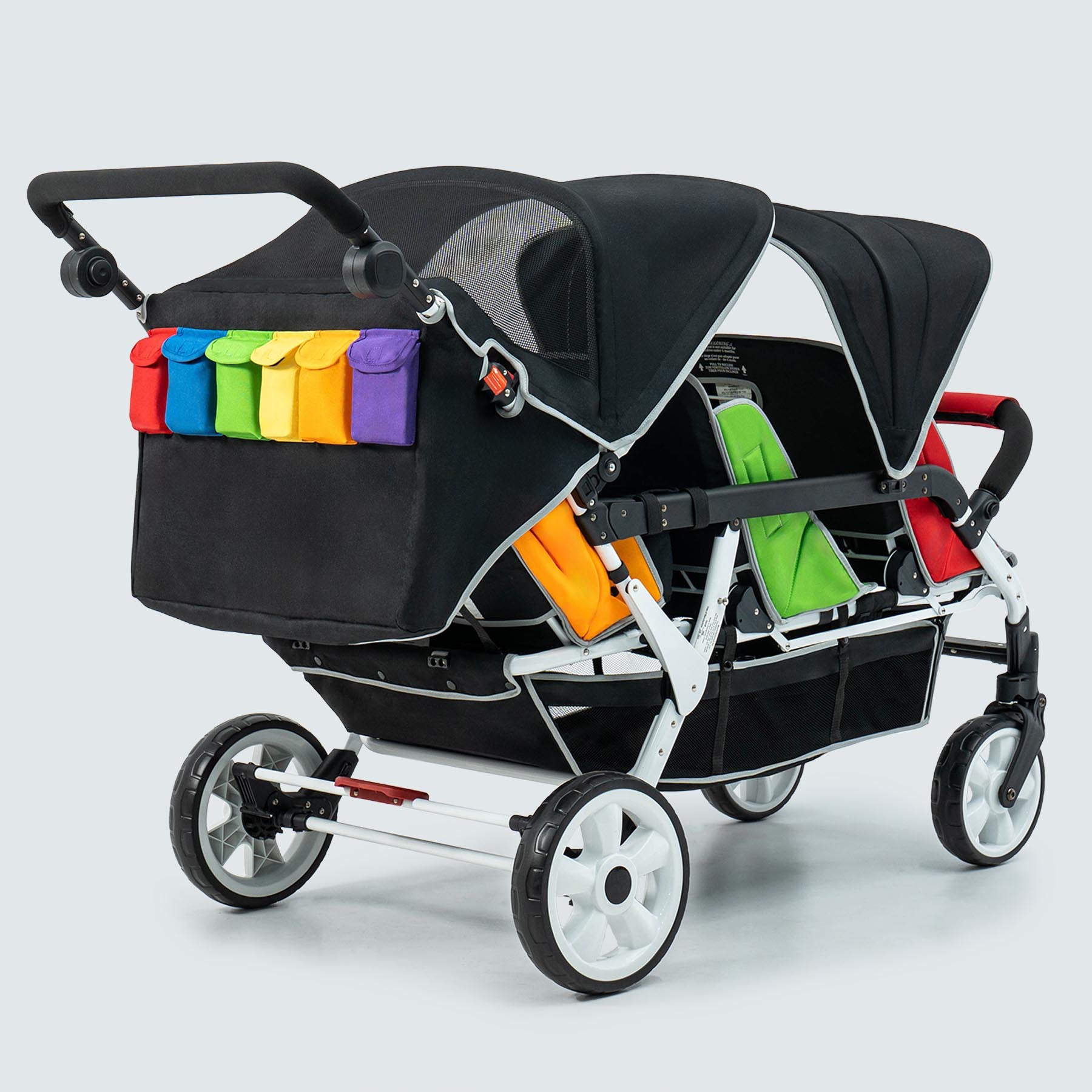 H6E 6-Seat Stroller | Multi-Color – Familidoo Products Corp