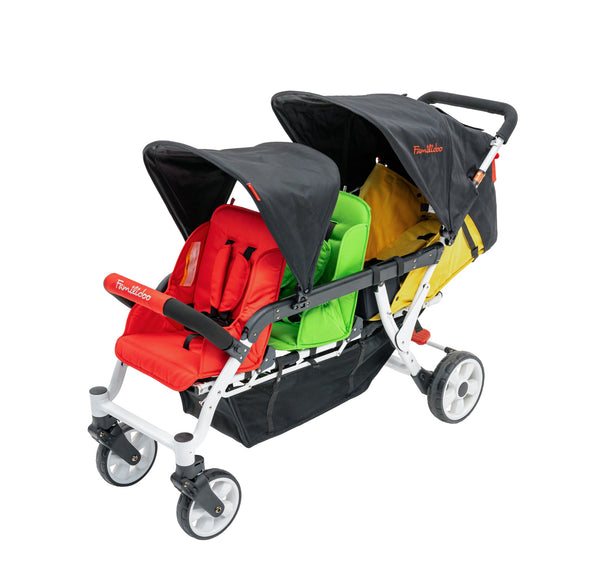 3 Seat Stroller for Triplet with Infant Seat H3E Daycare Strollers f familidoo