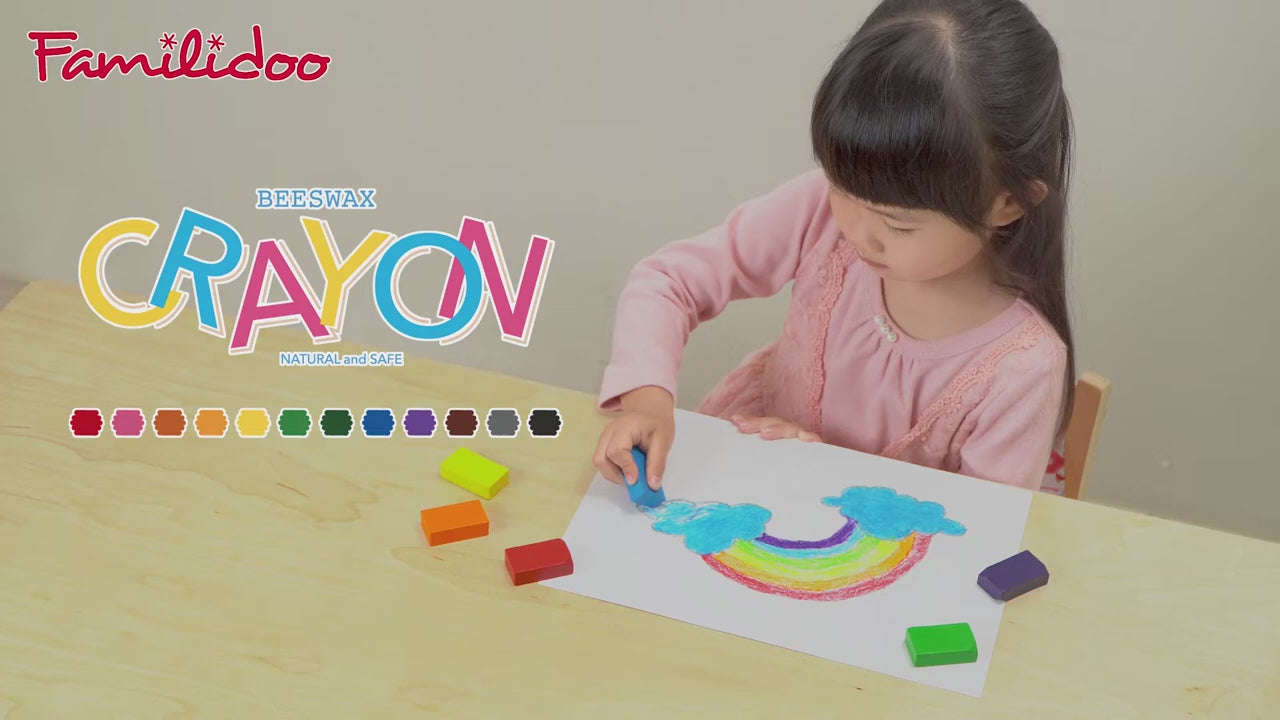 Girl is using crayon